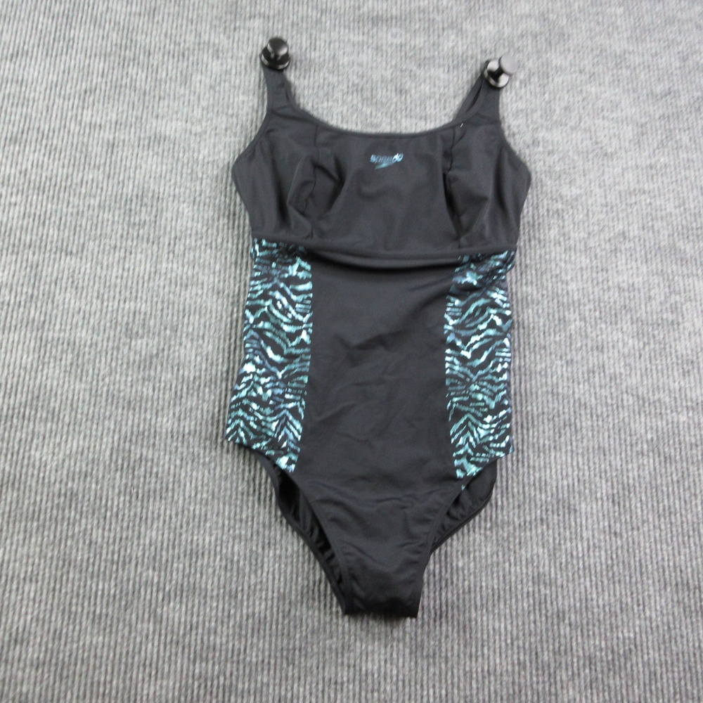 Speedo One Piece Womens 36 Black Premier Ultimate Tank Built-In Bra 36G NWT